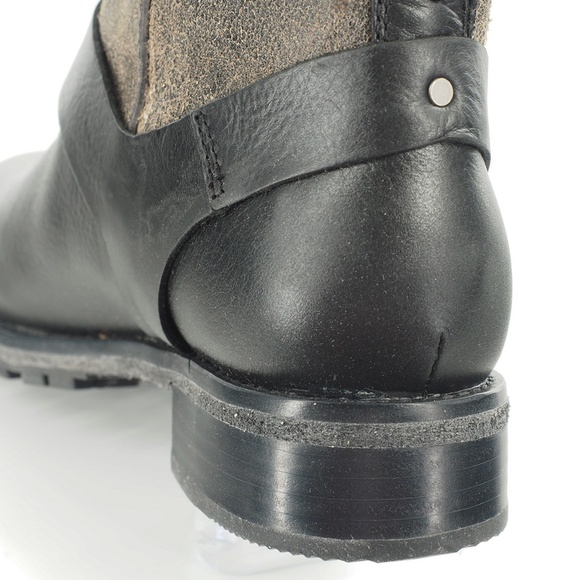 Woolrich Baltimore Black Crackle Leather Boot Women's Size 10 - Picture 6 of 9